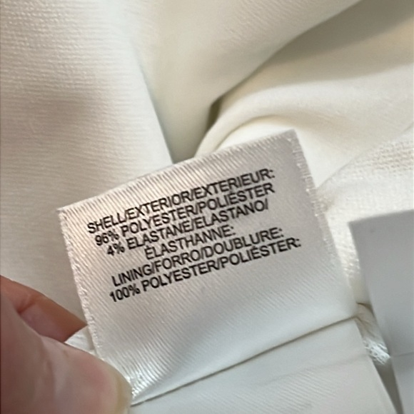 Nine West White Dress with Black Crochet Detail on Sleeves & Hem | Size 14 | NWT - Picture 14 of 15